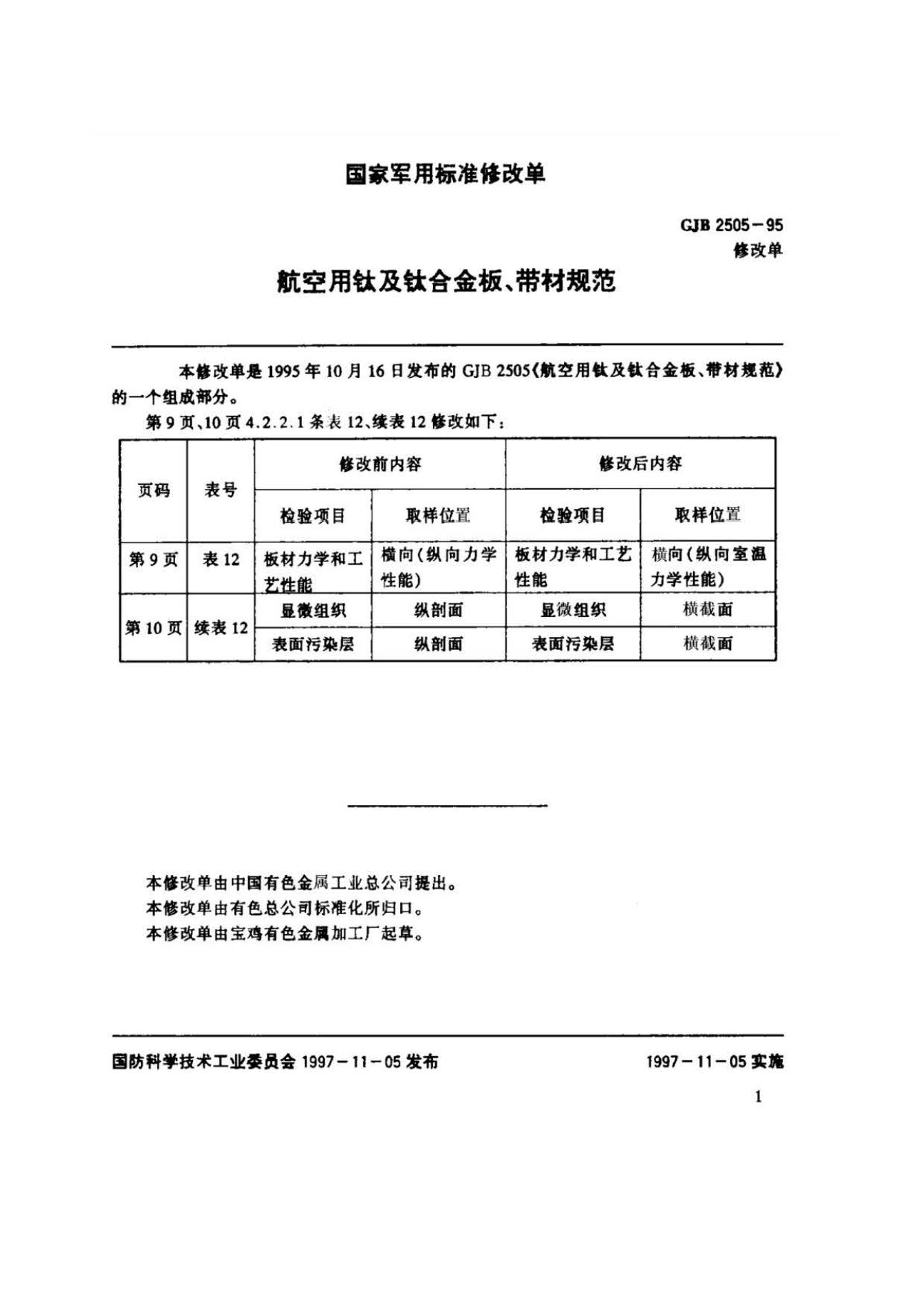 航空用鈦及鈦合金板、帶材規范